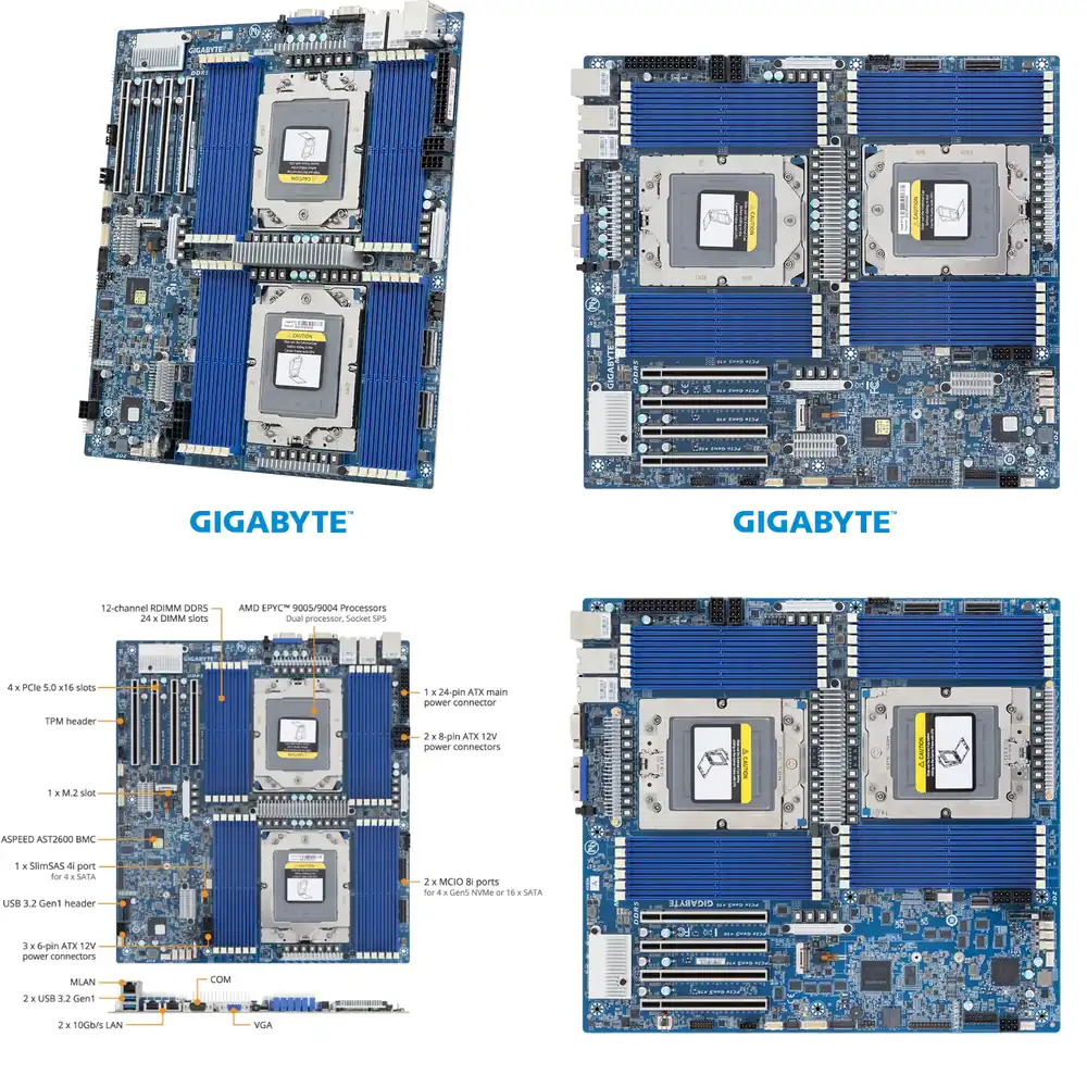 Ddr5 Memory - EPYC 9005 9004 서버용 MZ73-LM2 마더보드