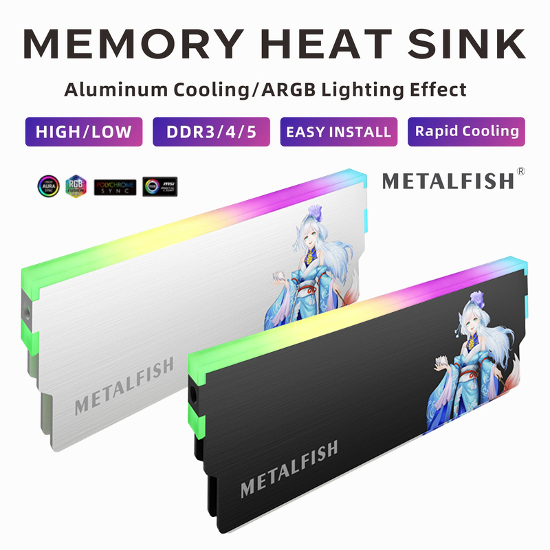 METALFISH DRAM 방열판 5V-3PIN ARG - Ddr5 Rgb Ram 리뷰 및 가격